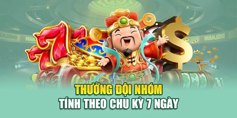 Thưởng đội nhóm tính theo chu kỳ 7 ngày